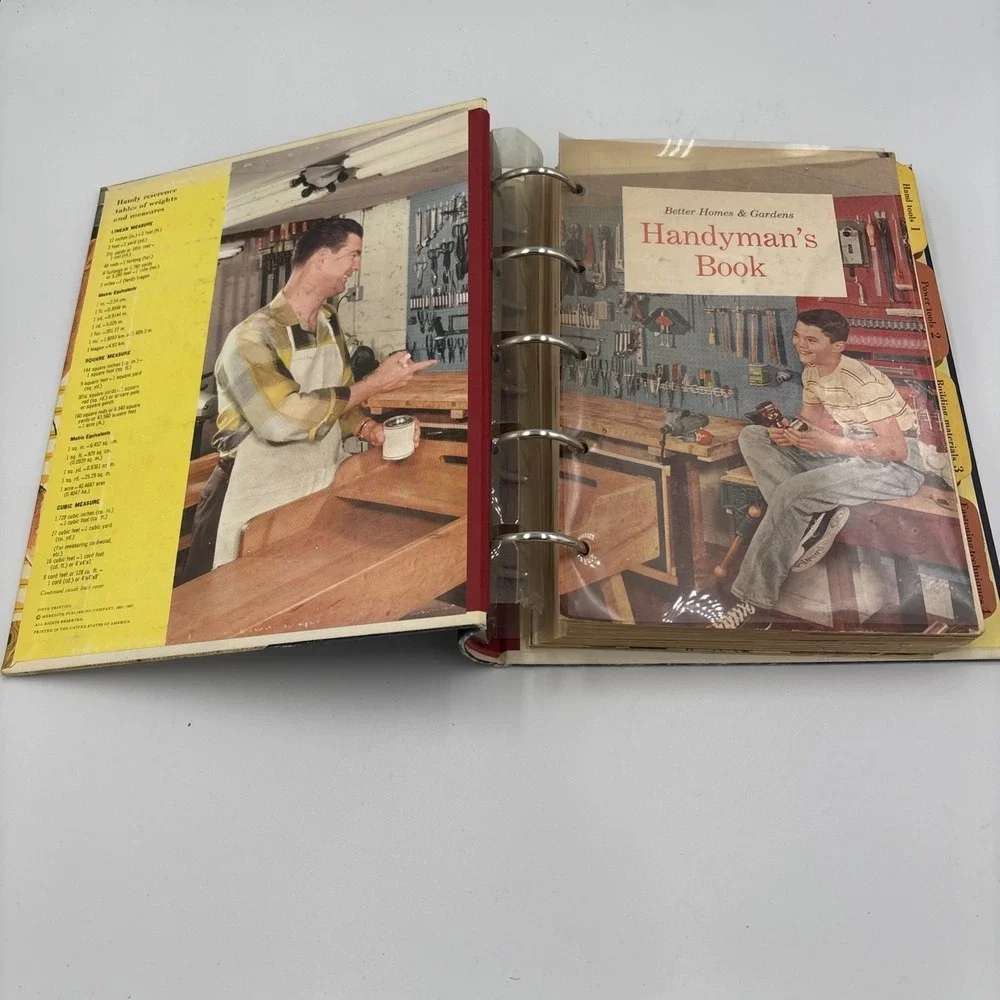 Vintage Better Homes‎ & Gardens Handyman's Book 1957 8th Printing 5 Ring